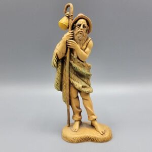 Vintage Depose Italy 105 Spider Mark Figurine Samuel Olive Farmer Statue 5" Tall